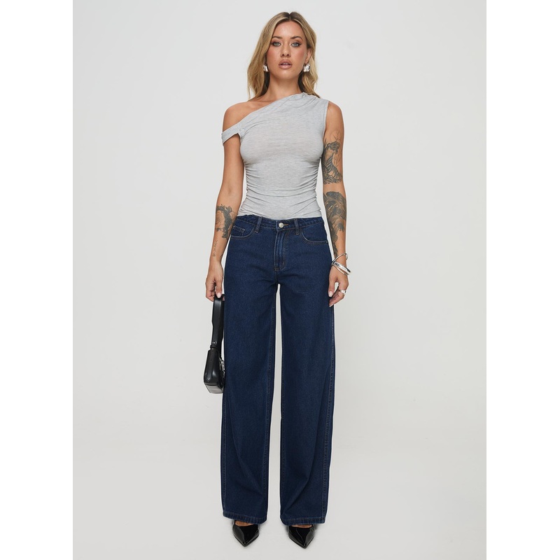 Maryanne Mid-rise Relaxed Denim Jeans Dark Wash