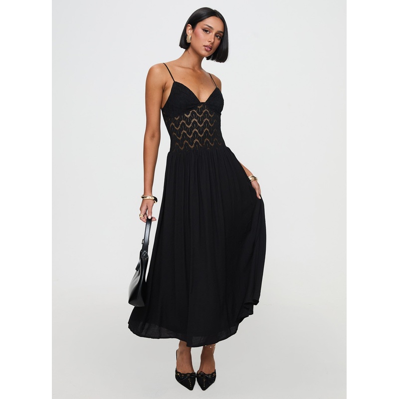 Speak Now Maxi Dress Black