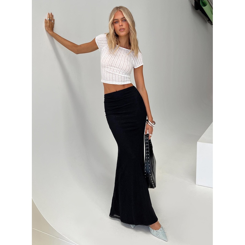 Topping Maxi Skirt Black Tall