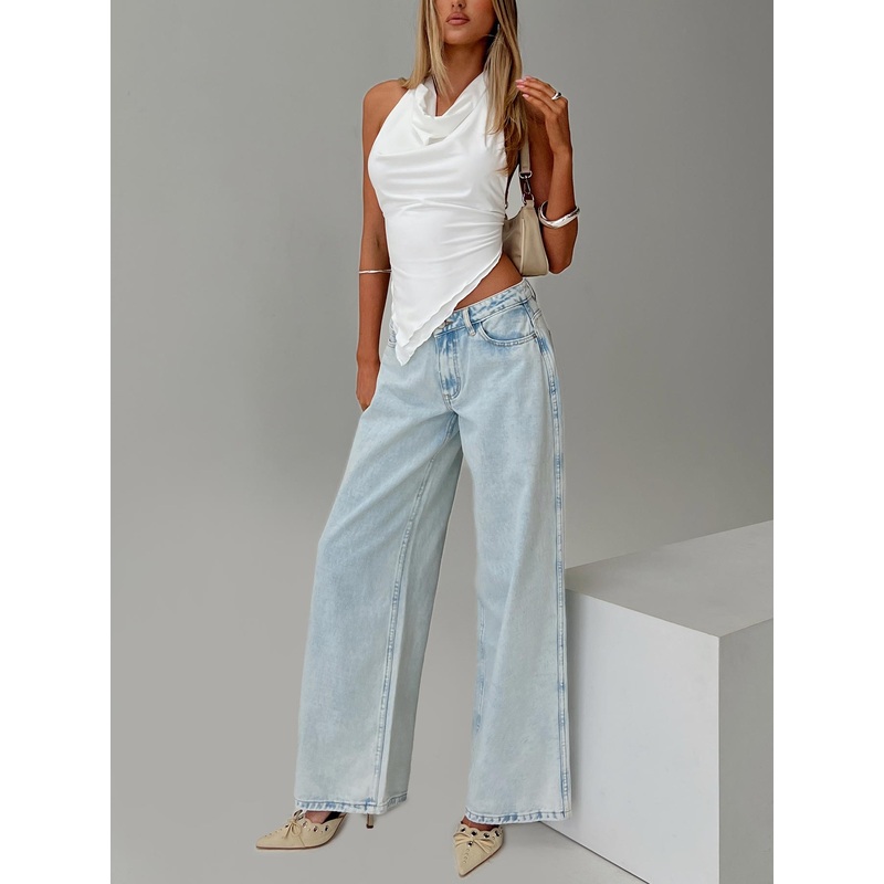 Brayden Low Rise Relaxed Jeans Light Acid Wash