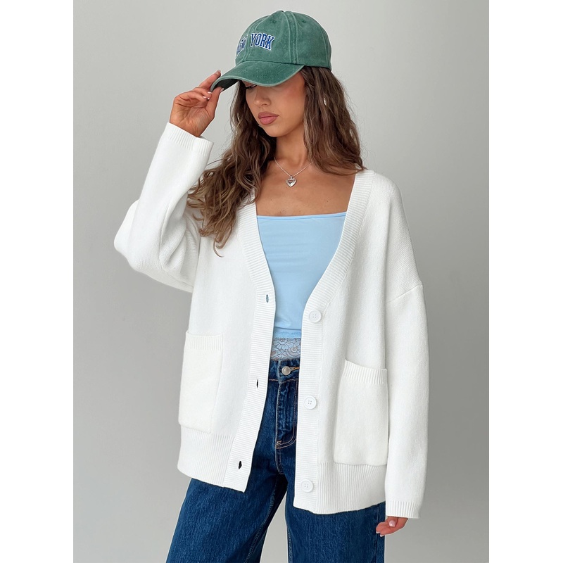Burke Cardigan White