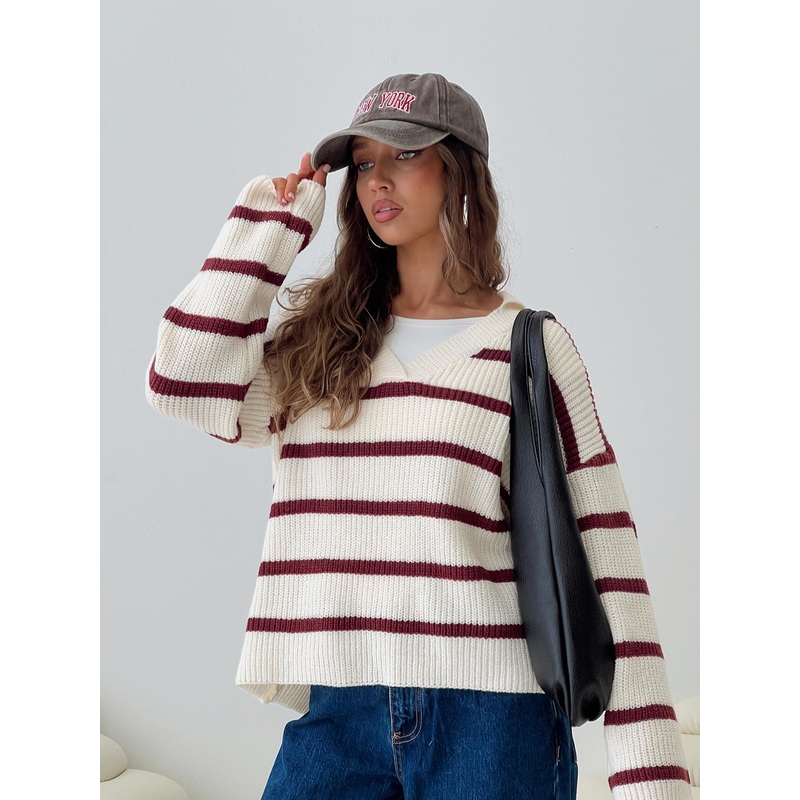 Forte Knit Sweater Red / Cream