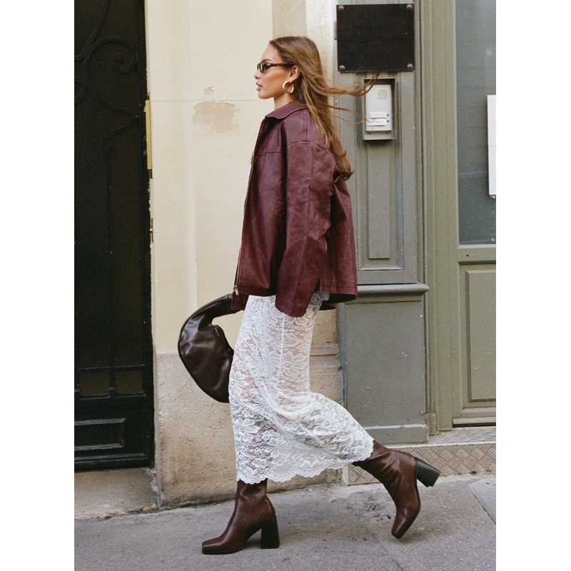 Lombardio Lace Maxi Skirt White