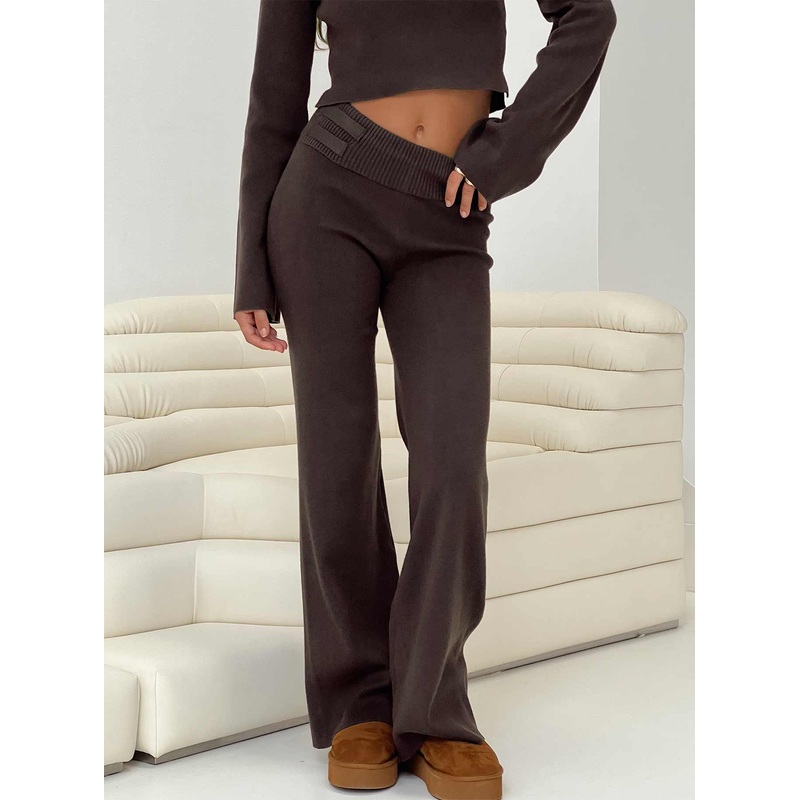 Try Me Knit Pants Chocolate Tall