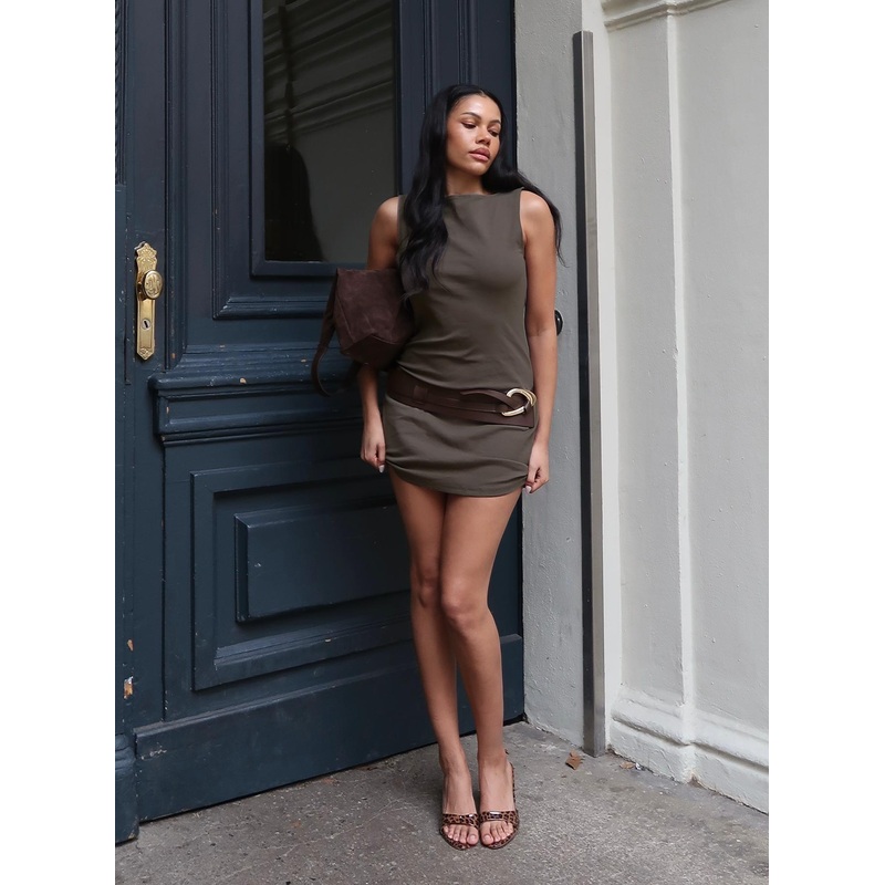 Zimmie Mini Dress Charcoal