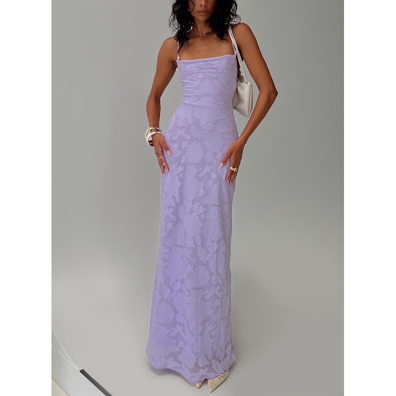 Celena Maxi Dress Lilac Burnout