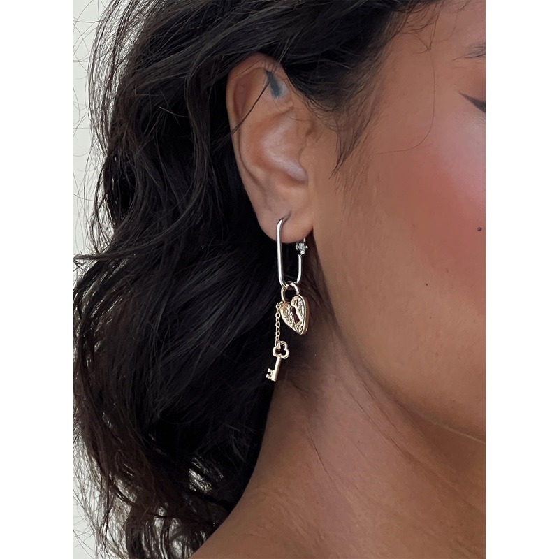 Lock & Key Earrings Gold