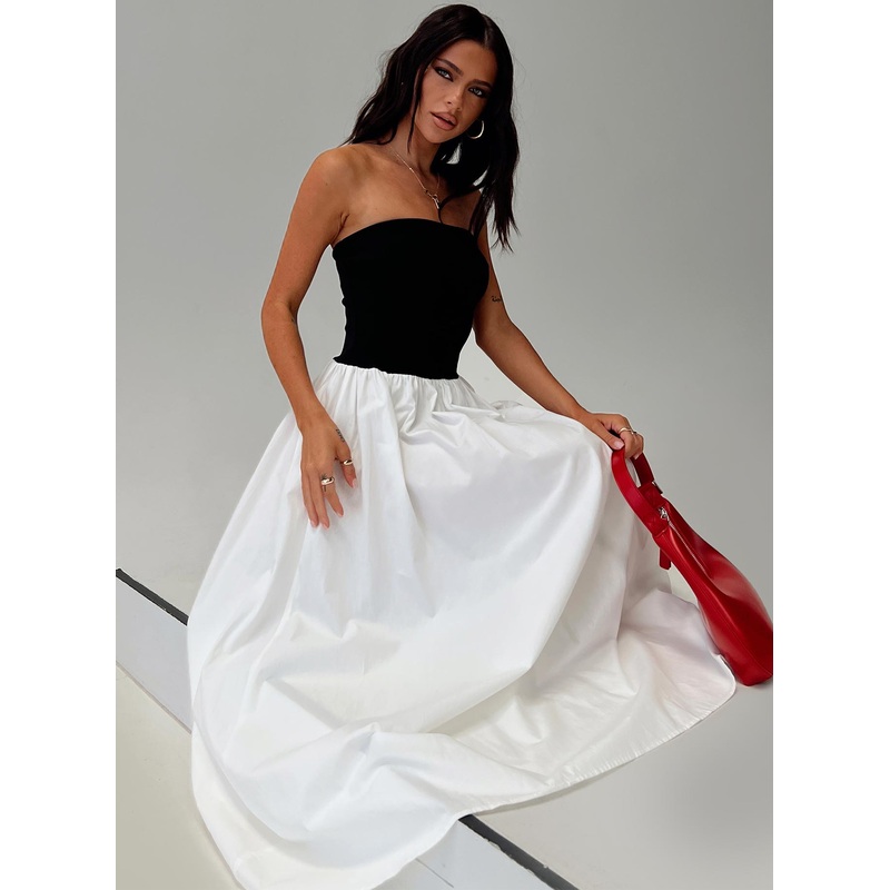 Rhett Maxi Dress Black / White