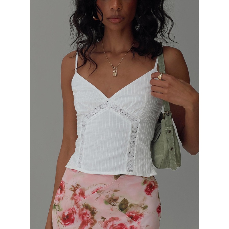 Rusha Cami Top White