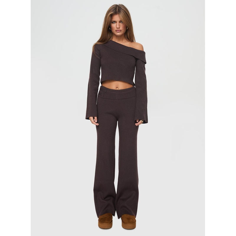 Try Me Knit Pants Chocolate