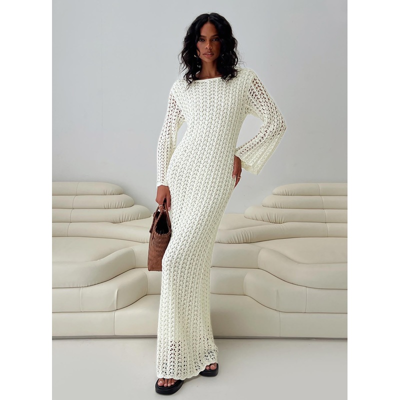 Westy Knit Maxi Dress Cream