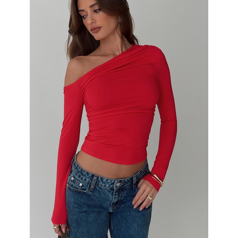 Beller Long Sleeve Top Red