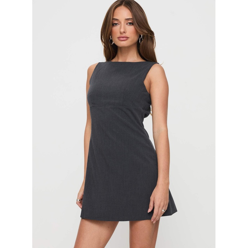 Blyss Mini Dress Charcoal