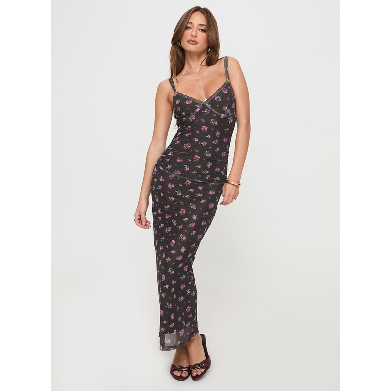 Cotter Maxi Dress Black Floral