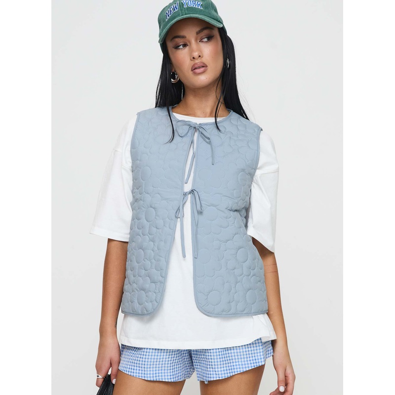 Frostwind Quilted Vest Blue
