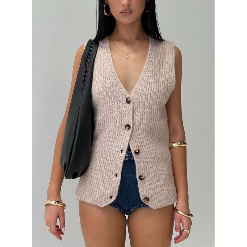 Nowah Knit Vest Beige