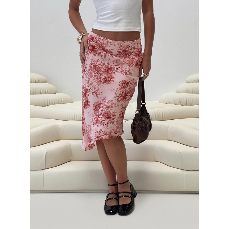 Sicilia Midi Skirt Floral Multi