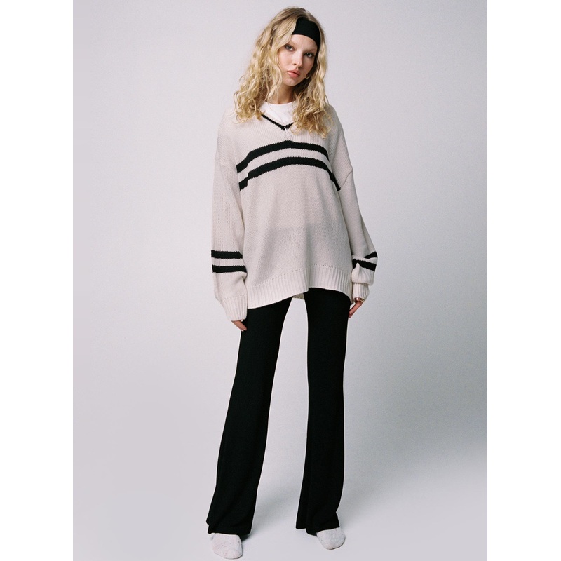 Cherize Ribbon Stitch Pant Black