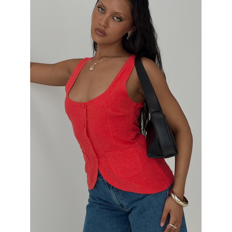 Spirito Vest Top Red