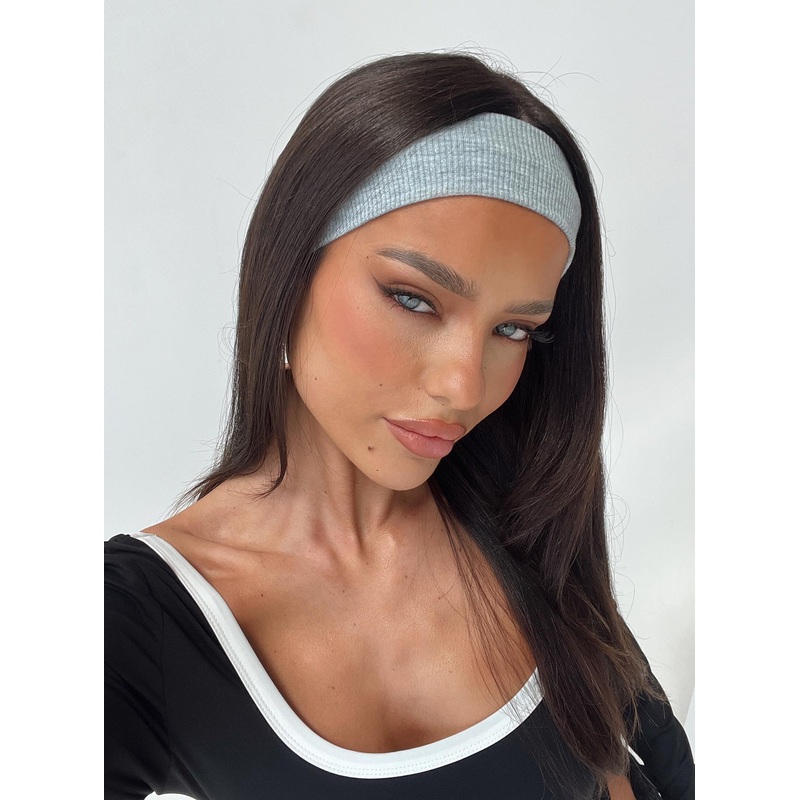 Isabeau Ribbed Headband Grey Marle