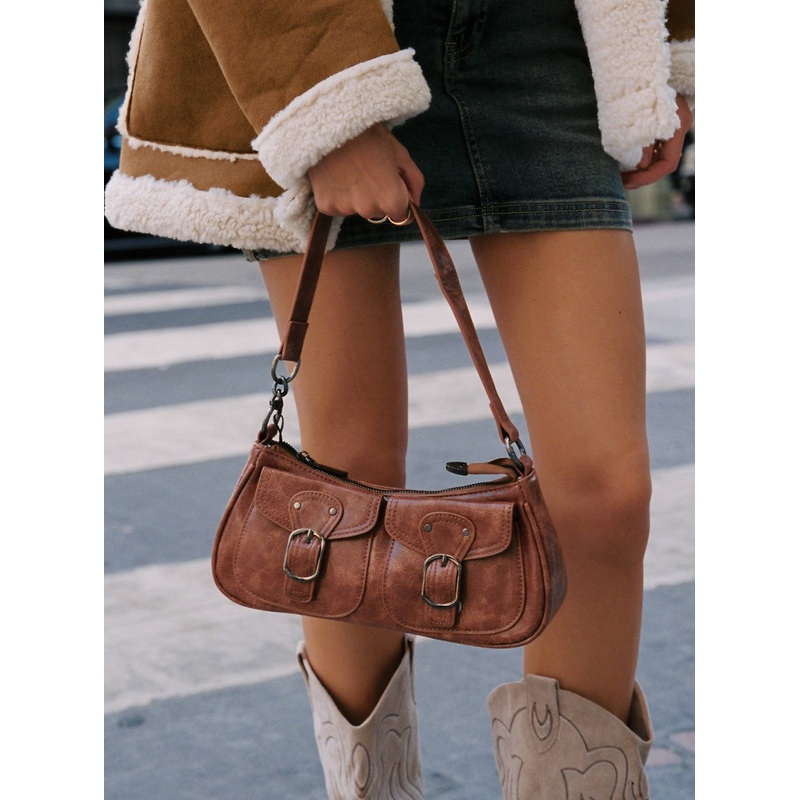 Jayalen Shoulder Bag Mid Brown