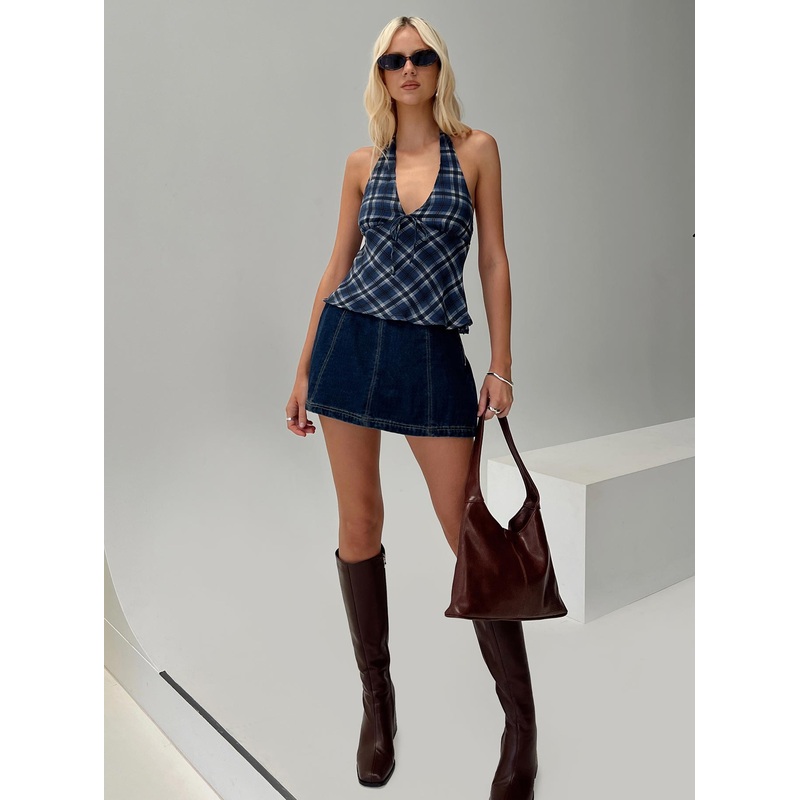 Lemoni Skort Denim Mid Wash