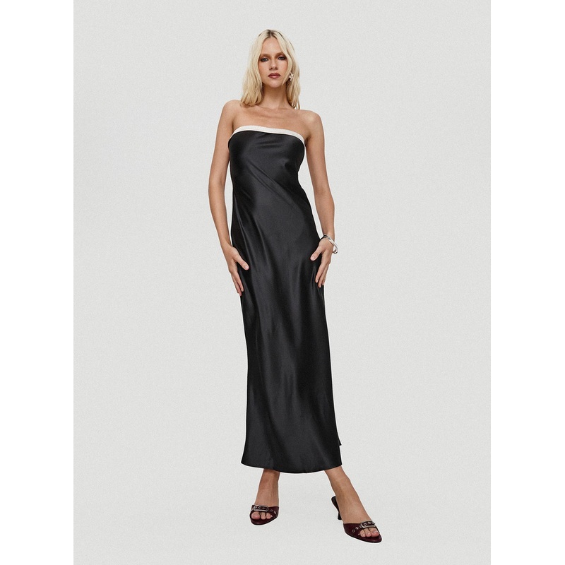 Phillipa Strapless Maxi Dress Black