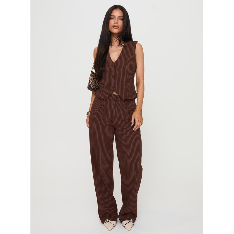 That Sweet Set Brown Pinstripe