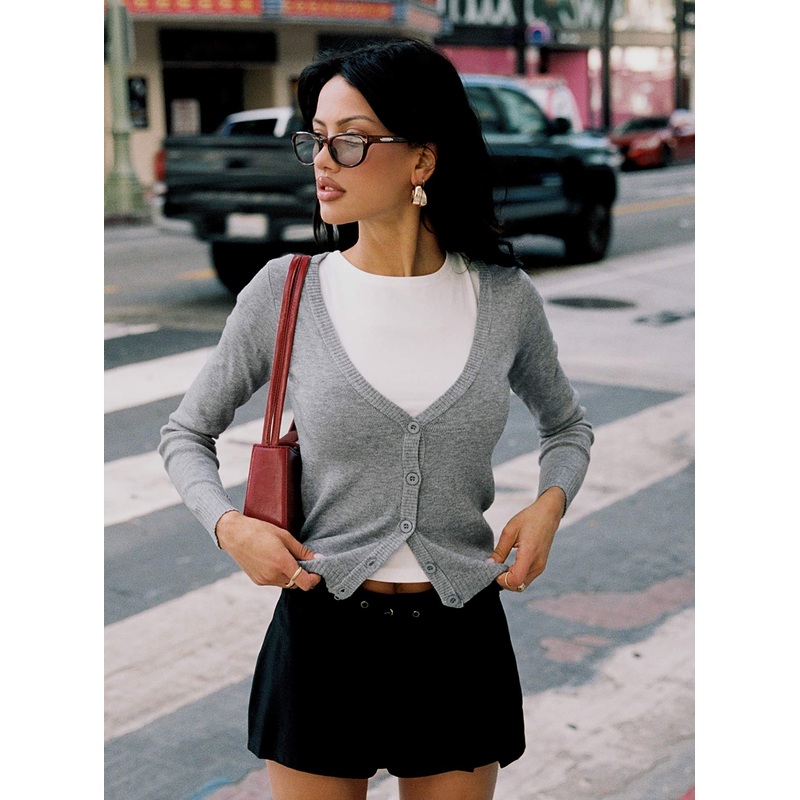 York Cardigan Grey Marle