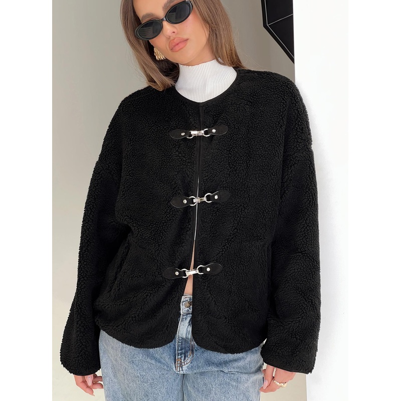 Adylic Teddy Coat Black