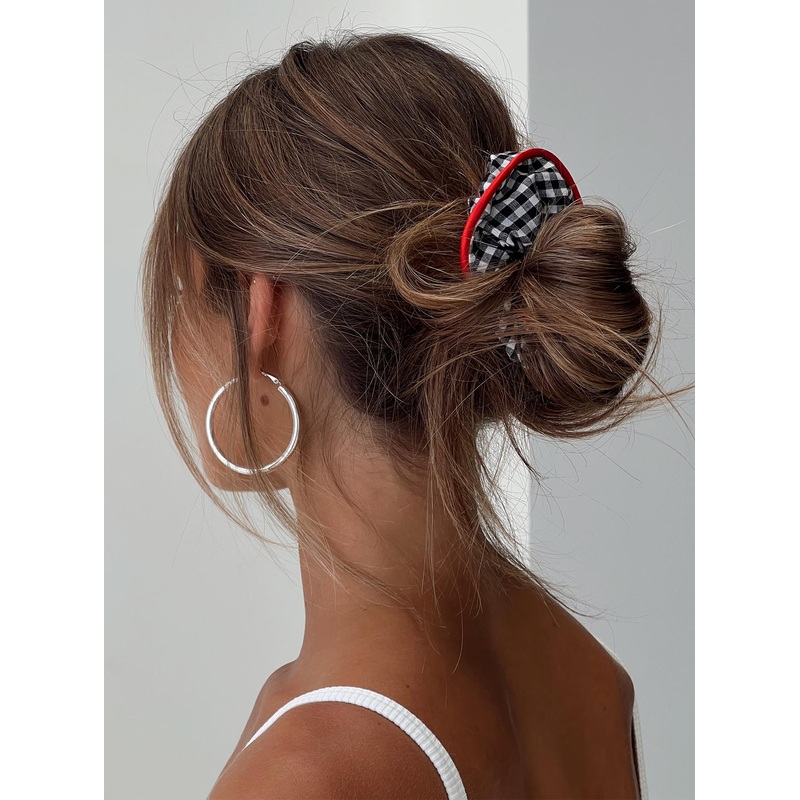 Every Second Scrunchie Black Gingham