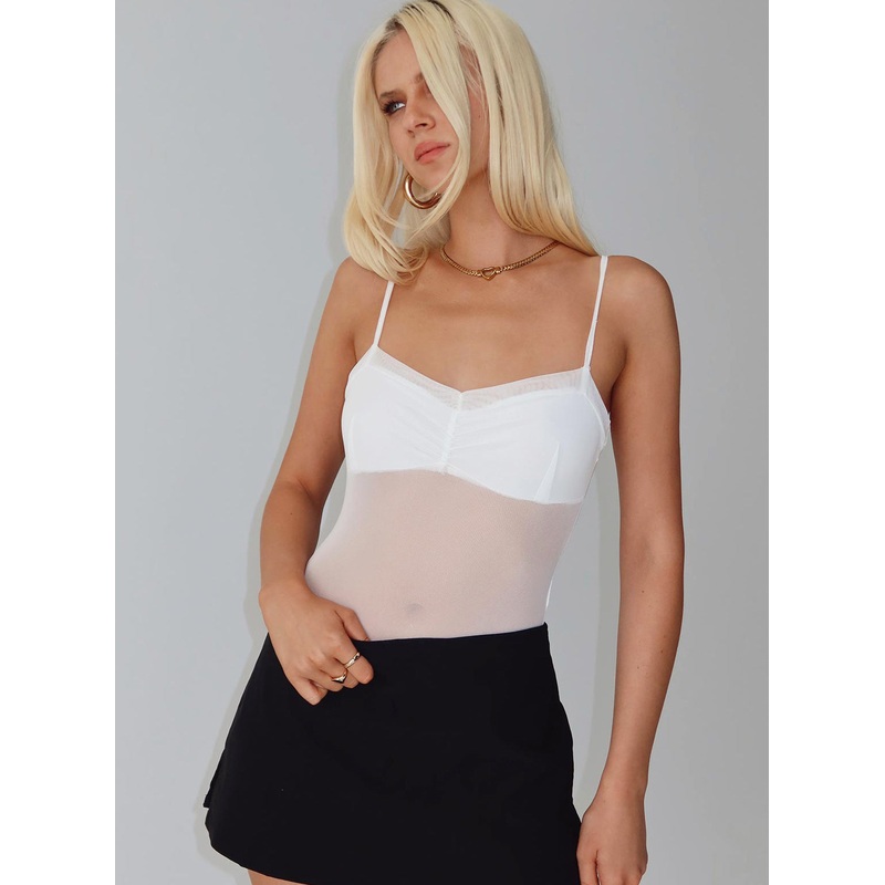 In The Club Bodysuit White