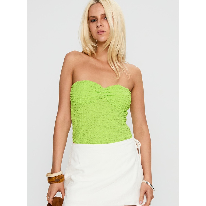 Private Party Strapless Bodysuit Green