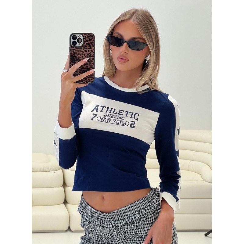 72 Athletic Long Sleeve Top Blue