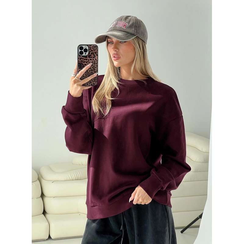 All Day Crewneck Sweatshirt Wine