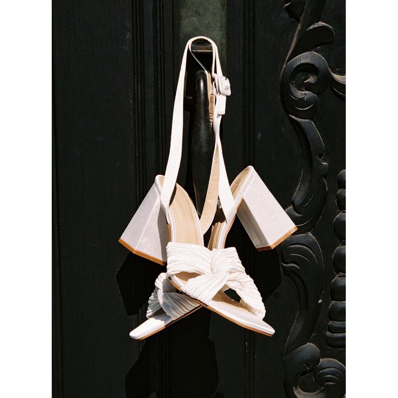 Calista Heels Ivory Satin