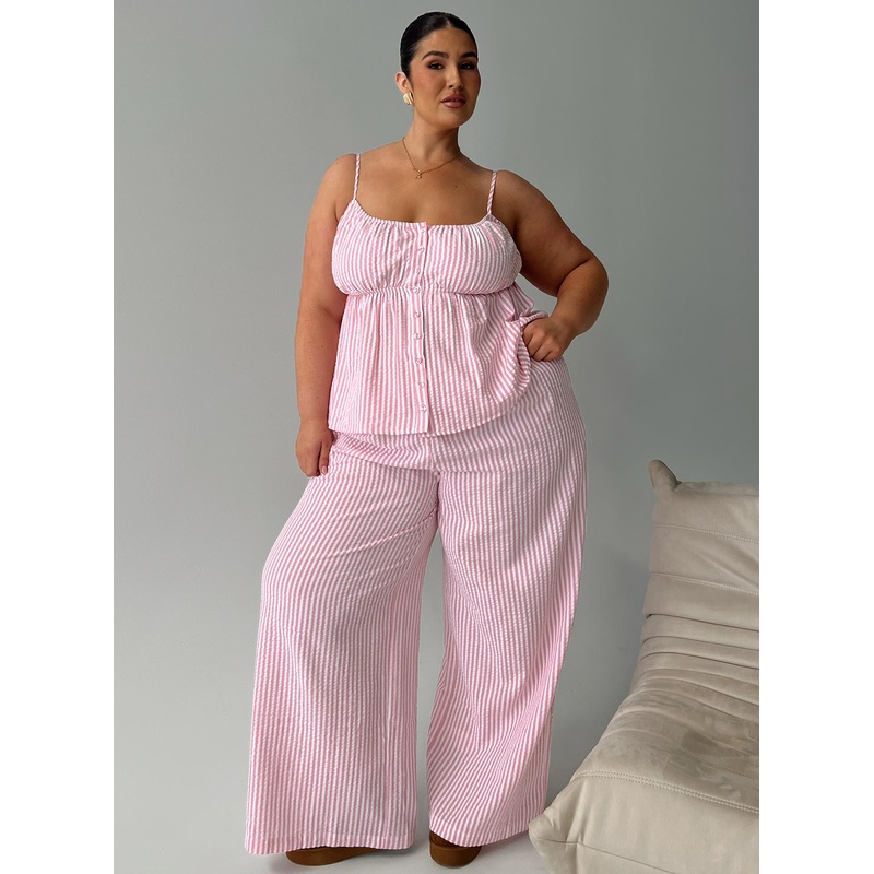 Cassini Set Pink Stripe Curve