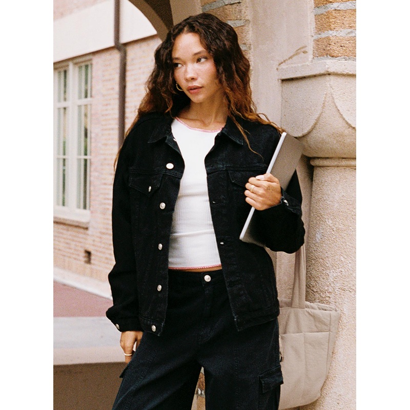 Phoenix Denim Jacket Black