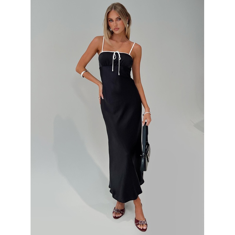 Vasiliki Maxi Dress Black / White