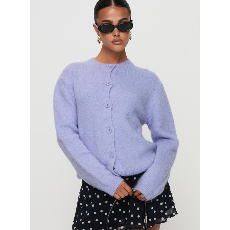 Alyse Mohair Cardigan Lilac