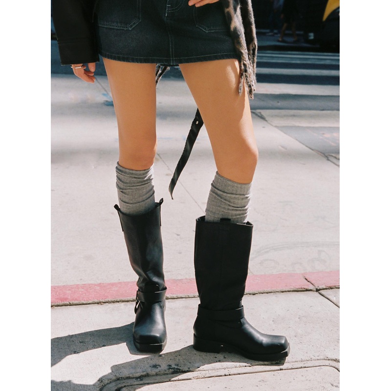 Apatow Knee High Socks Grey