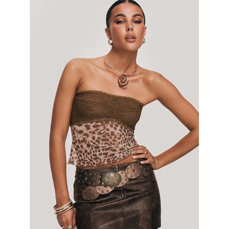 Art Deco Top Brown