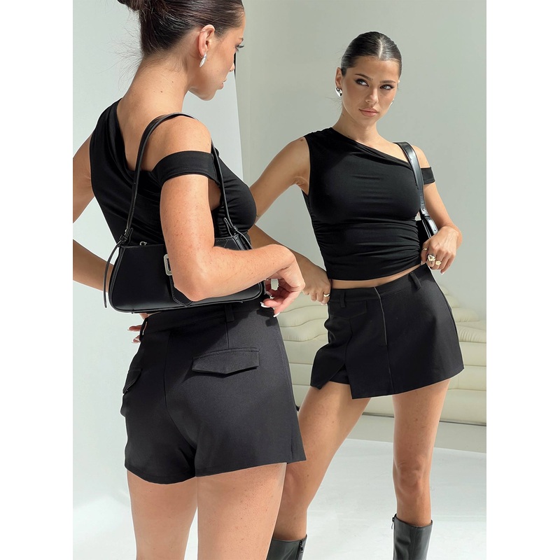 Deuce Split Skort Black