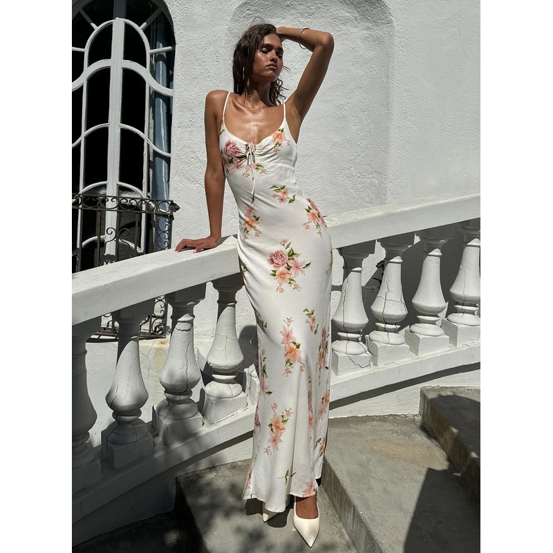 Lauraline Maxi Dress Cream / Floral