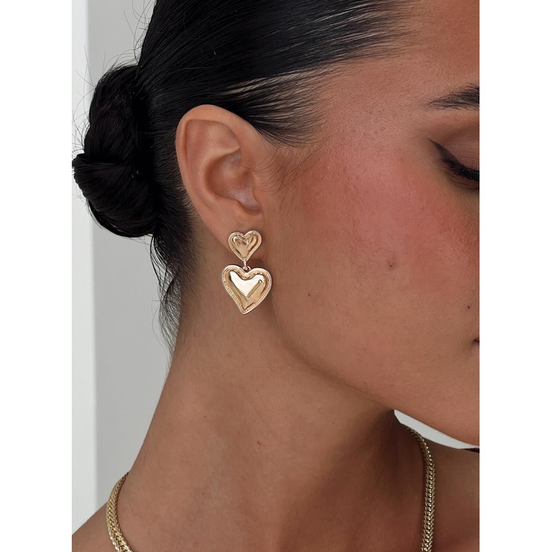 Think Fondly Earrings Gold
