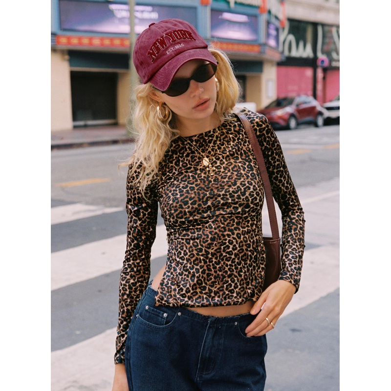 Uzo Long Sleeve Top Leopard