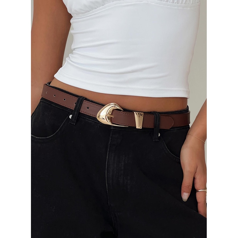 You're Strong Belt Dark Brown / Gold