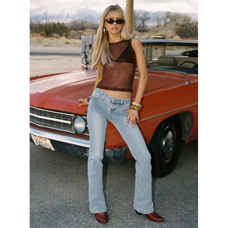 Bethany Bootleg Low Rise Jeans Light Wash