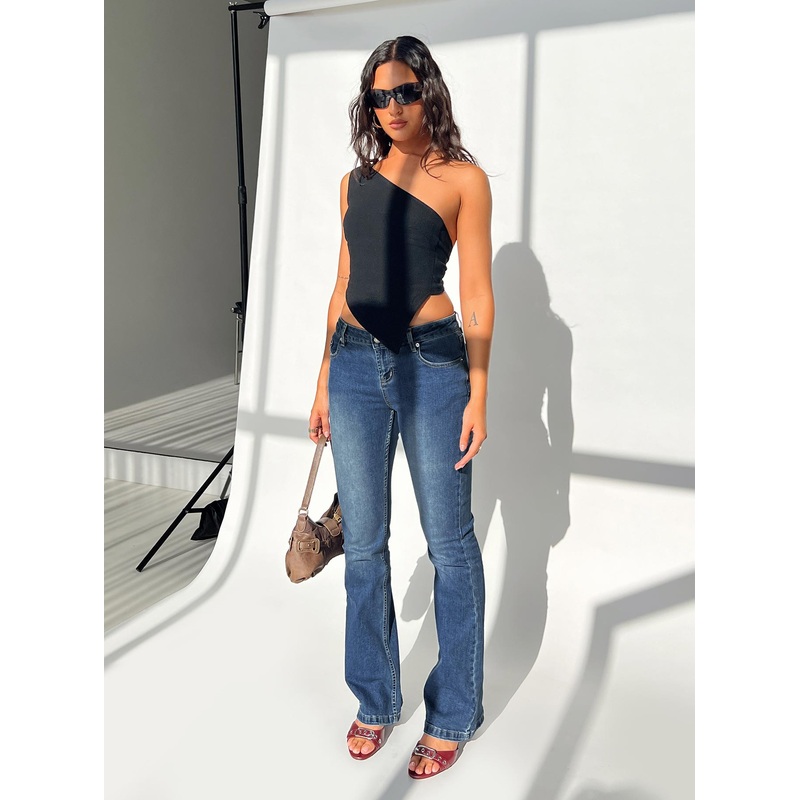 Bethany Bootleg Low Rise Jeans Mid Wash