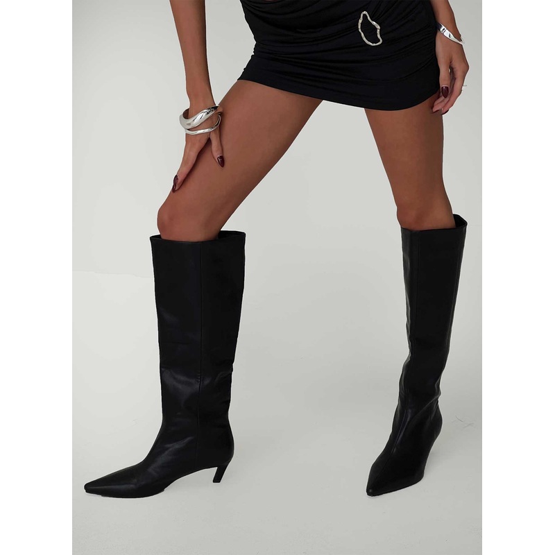 Flaura Knee High Boots Black
